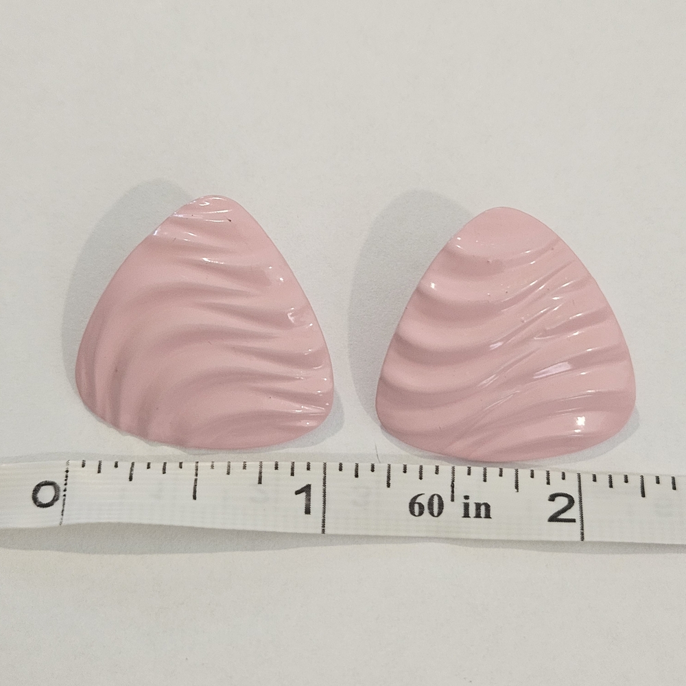 Vintage 80s Pink Stud Earrings Preppy Coquette Girl Girlhoodcore Summer Casual - Picture 6 of 6